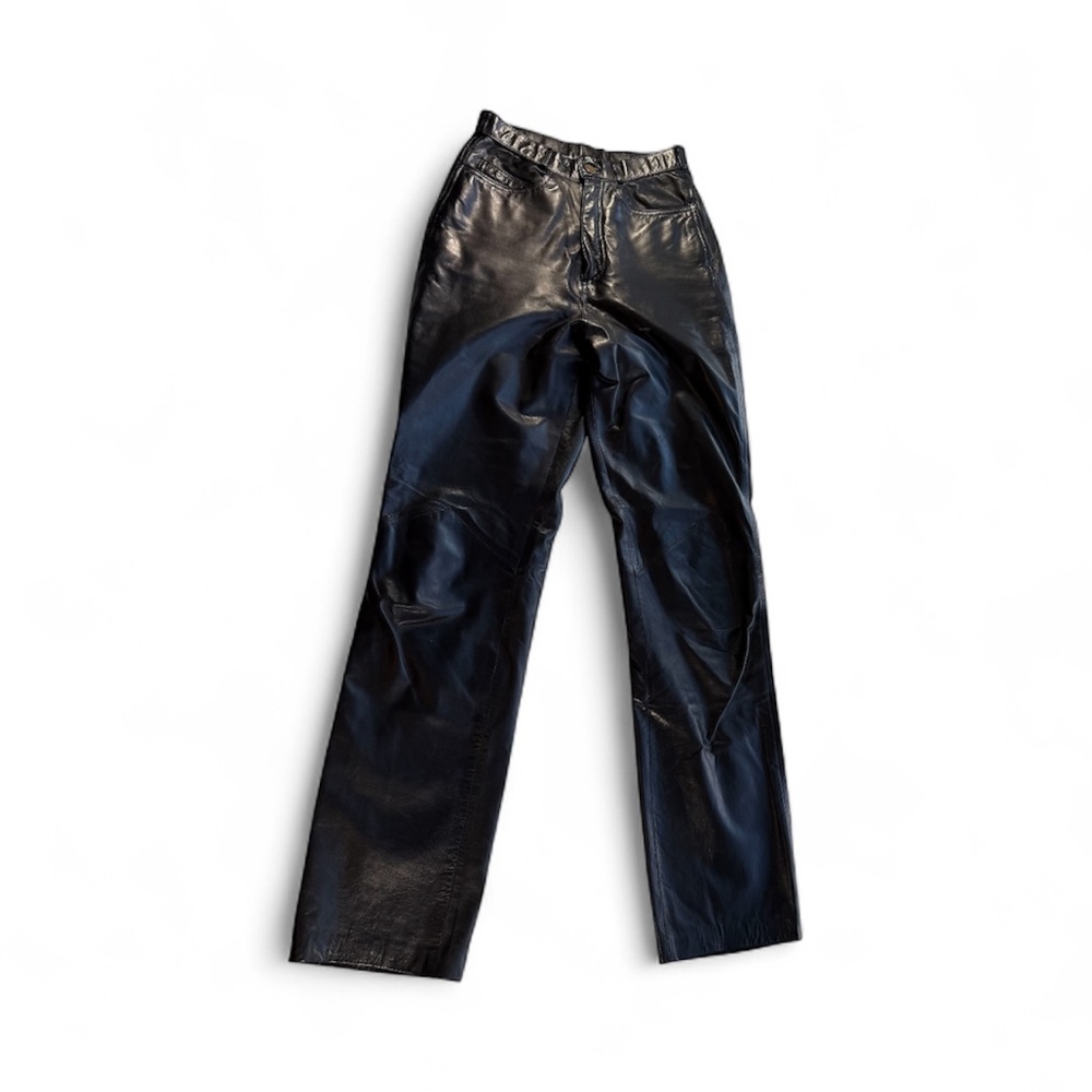 Berman's Vintage Leather Pants 12" Rise Black Size 7